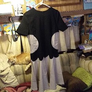 Black and Gray Dress Size L below knee